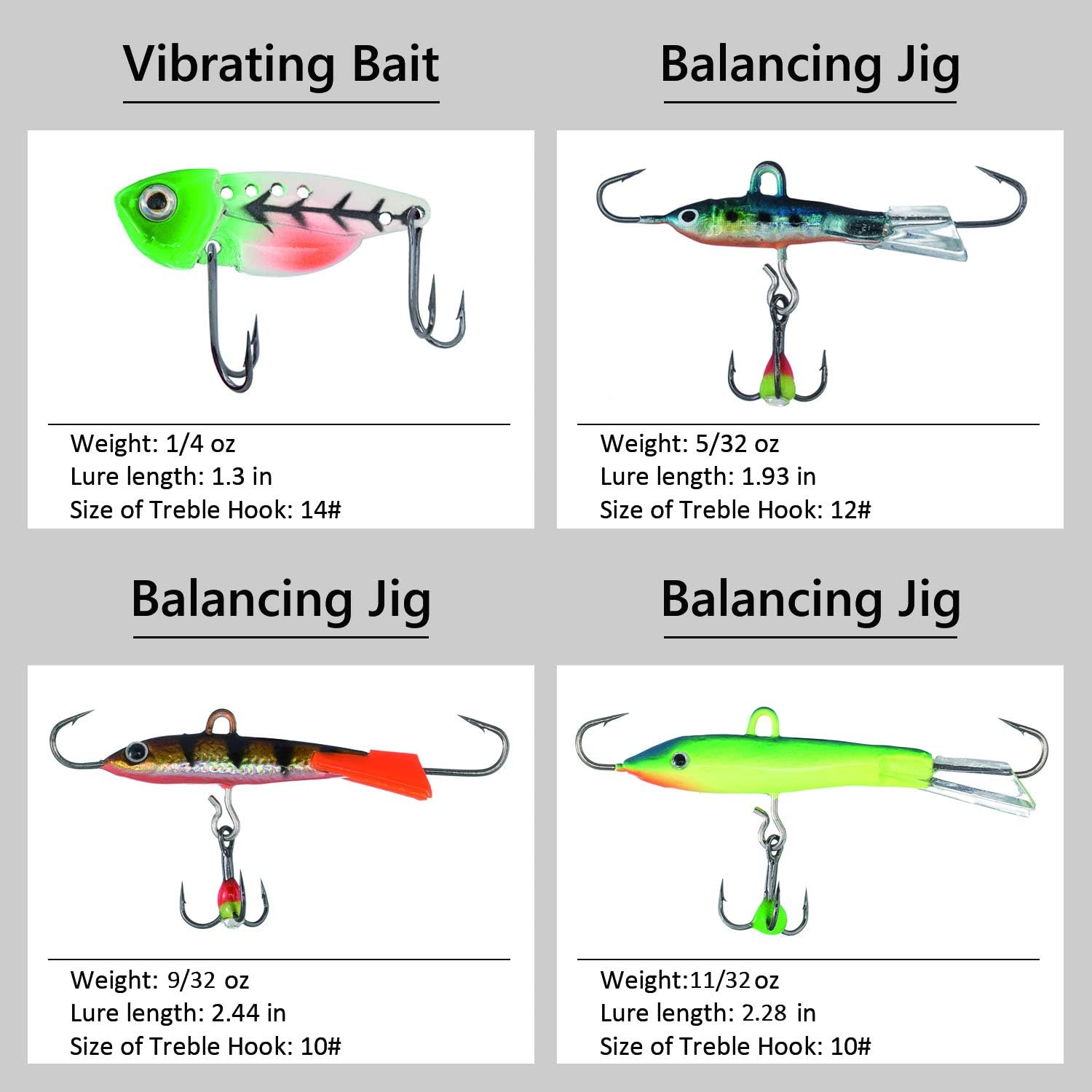 BASSDASH Ice Fishing Lure Kit Glowing Paint Jigs for Winter Ice Jigging  Crappie Sunfish Perch Walleye Pike with Tackle Box(30 pcs assorted  perch/walleye/pike jigs) - Bassdash Clothing Sale